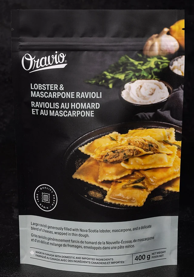 Oravio Lobster & Mascarpone Large Ravioli package, 400 g