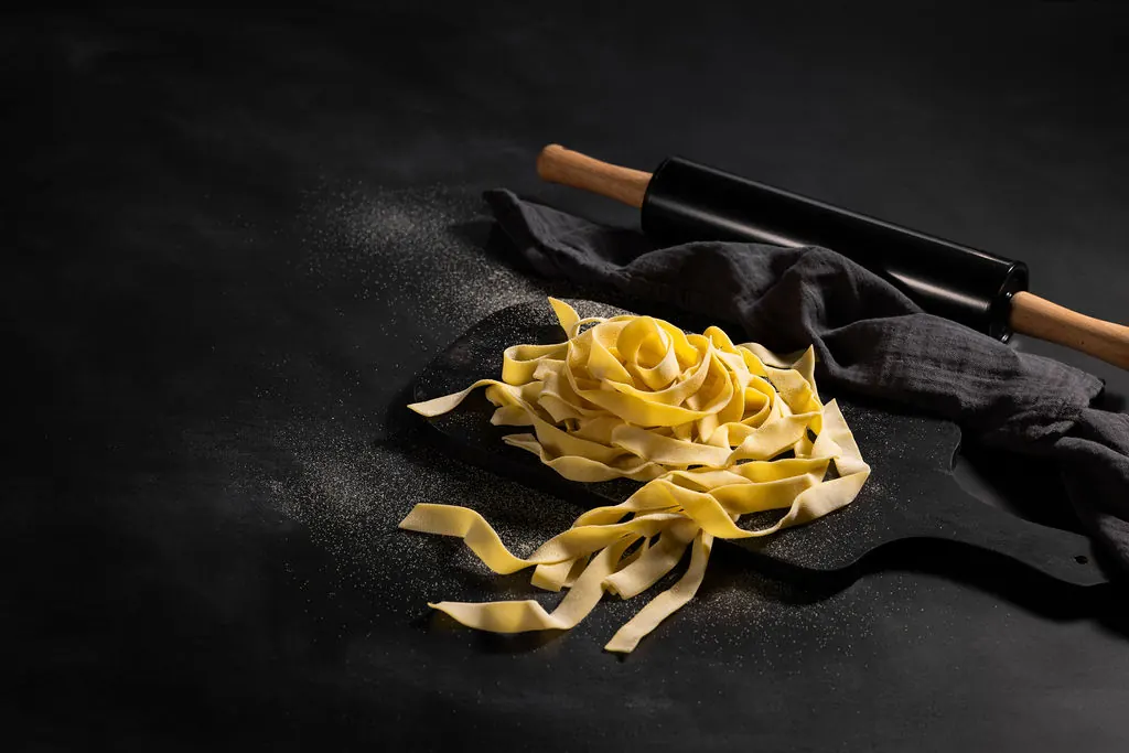 Pappardelle plated